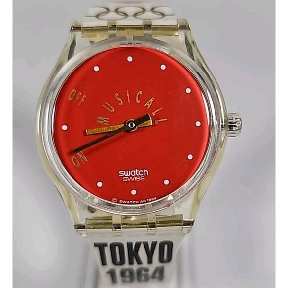 Vintage SWATCH SLZ 100 - TOKYO 1964 OLYMPICS- Tokyo‎ 1964 Band MusiCall - Picture 1 of 16